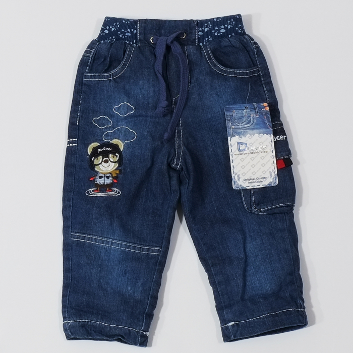 детские джинсовые утепленные брюки